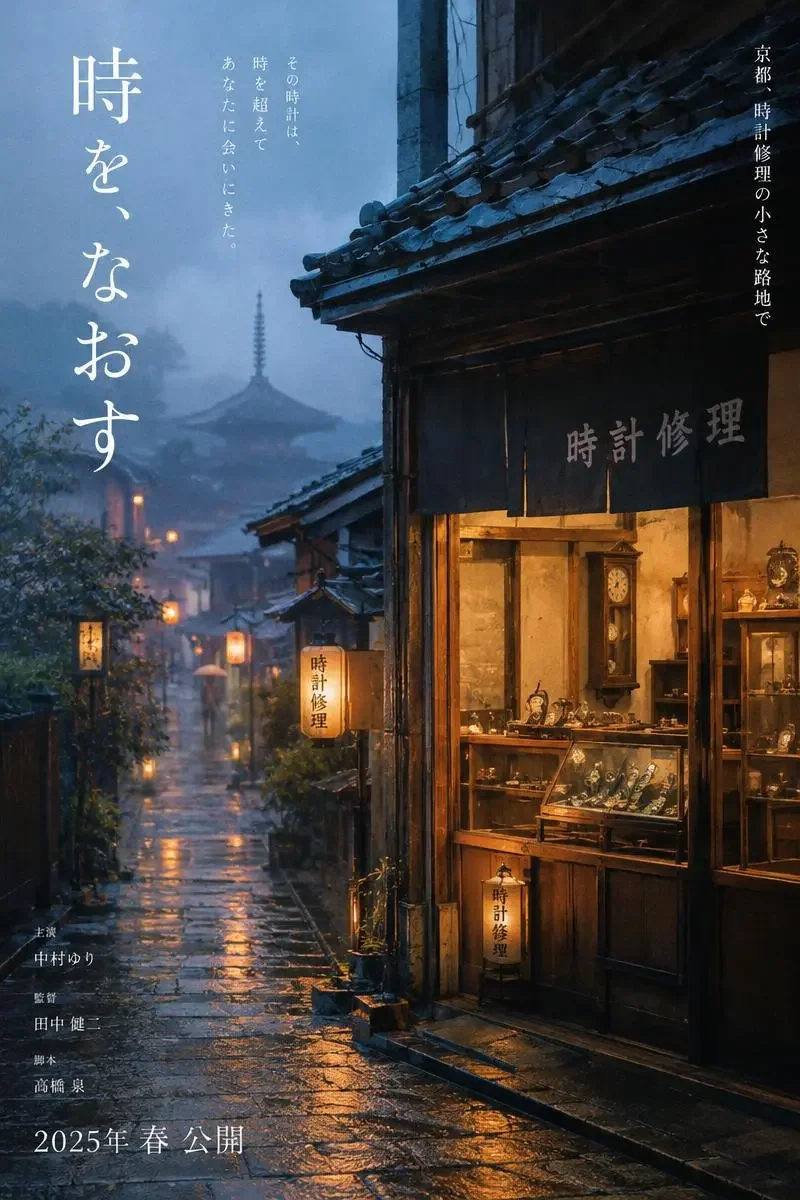 《京都雨の物语》影片封面，文艺、爱情、剧情题材，2026 年影片演示海报