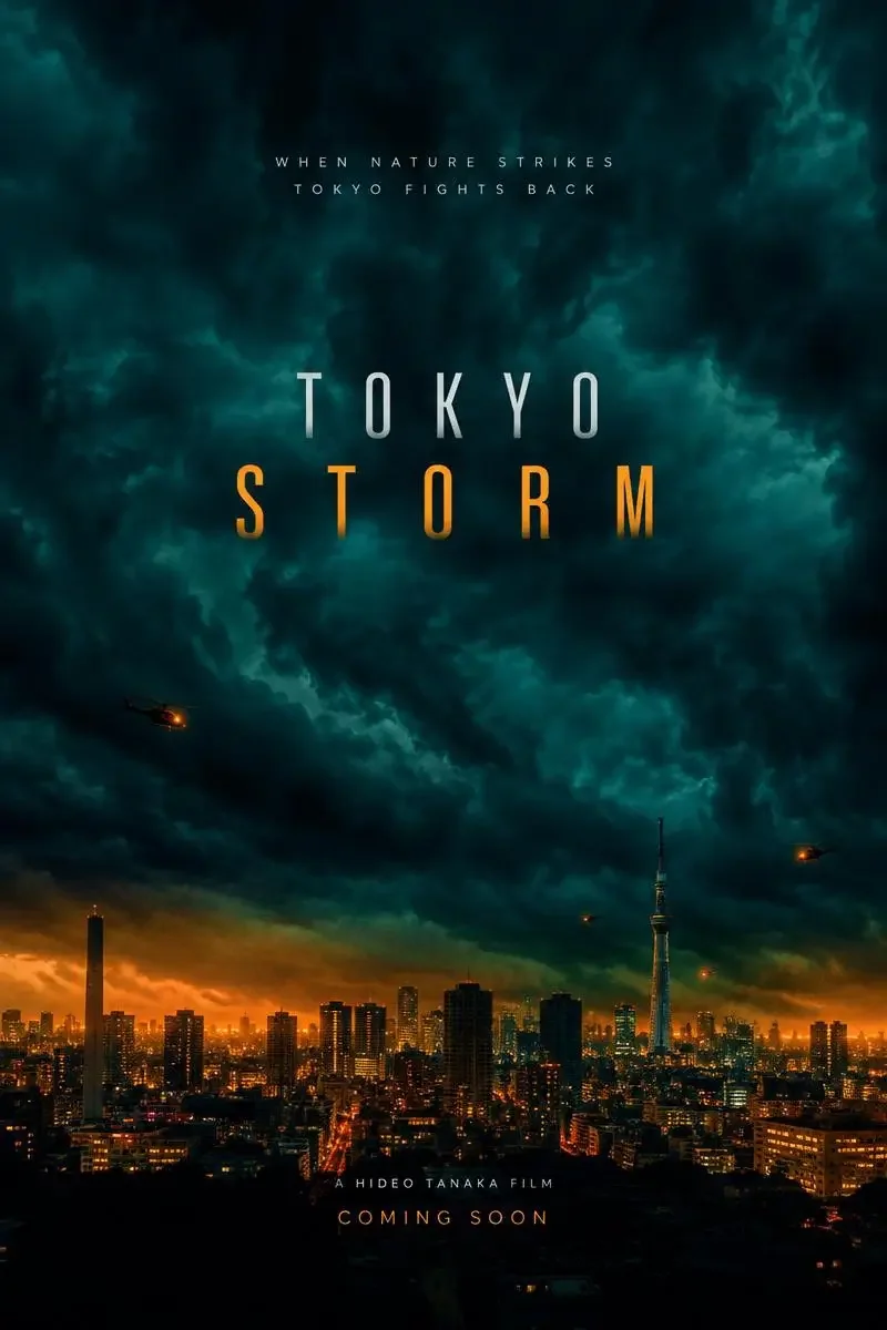 《东京沉没前夜》影片封面，灾难、剧情、群像题材，2026 年影片演示海报